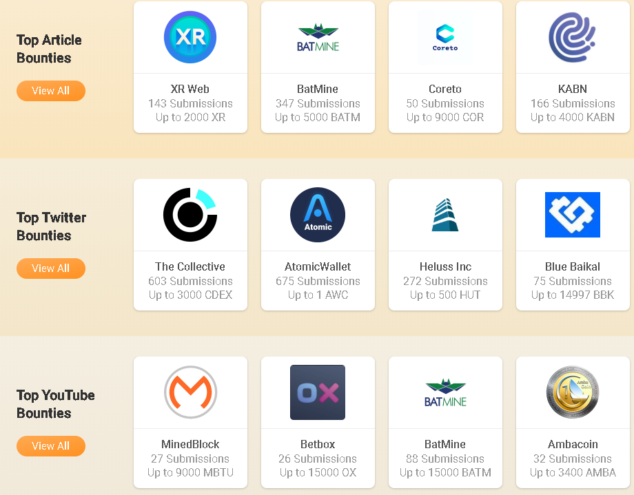 Rows and Rows of Cryptocurrency Projects